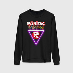 Свитшот хлопковый женский Roblox, роблокс, цвет: черный