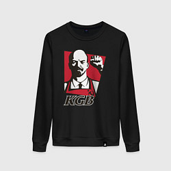 Свитшот хлопковый женский KGB Lenin, цвет: черный