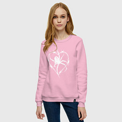 Свитшот хлопковый женский Spider love, цвет: светло-розовый — фото 2