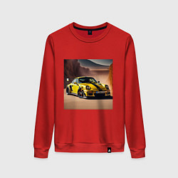 Свитшот хлопковый женский Porsche 911, цвет: красный
