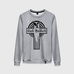 Свитшот хлопковый женский Black Sabbath Cross, цвет: меланж