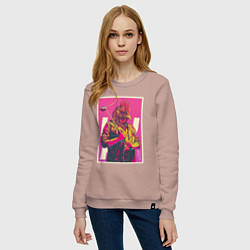 Свитшот хлопковый женский Dangerous Jacket, цвет: пыльно-розовый — фото 2