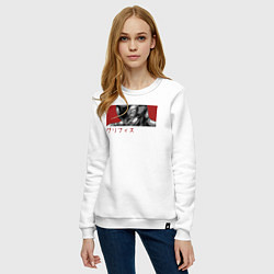 Свитшот хлопковый женский Гриффит Фемто, цвет: белый — фото 2