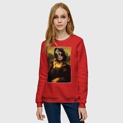 Свитшот хлопковый женский Мона Марла, цвет: красный — фото 2