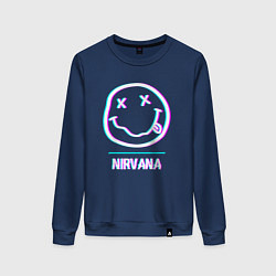 Женский свитшот Nirvana glitch rock