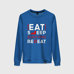 Женский свитшот Надпись eat sleep Elden Ring repeat