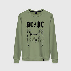Женский свитшот AC DC - rock cat