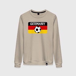 Свитшот хлопковый женский Football Germany, цвет: миндальный