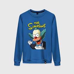 Свитшот хлопковый женский Krusty the clown, цвет: синий