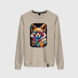 Женский свитшот Abstract Colorful Fox