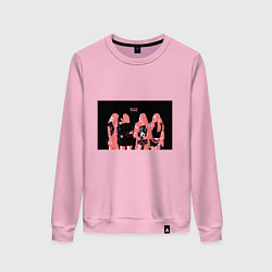 Женский свитшот Группа BLACKPINK в ярко-розовых тонах