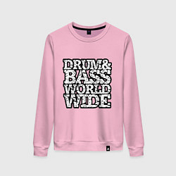 Женский свитшот Drum and bass world wide