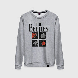 Свитшот хлопковый женский Beetles, цвет: меланж