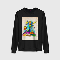 Свитшот хлопковый женский Le Petit Prince, цвет: черный
