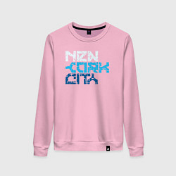 Свитшот хлопковый женский Ney York city, цвет: светло-розовый