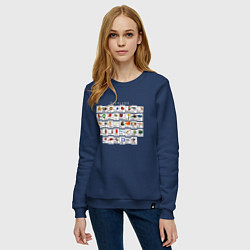 Свитшот хлопковый женский Армения моя Букварь, цвет: тёмно-синий — фото 2