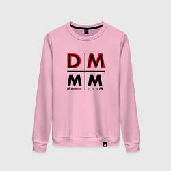 Свитшот хлопковый женский Depeche Mode - Memento Mori Logo DM, цвет: светло-розовый
