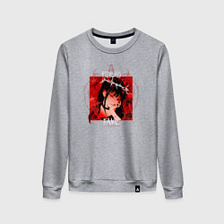 Свитшот хлопковый женский Anime girl fake, цвет: меланж