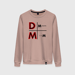 Свитшот хлопковый женский Depeche Mode - Memento Mori Logo, цвет: пыльно-розовый