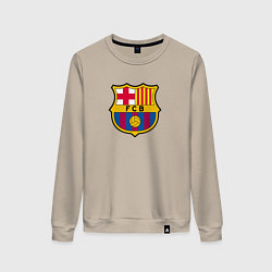 Свитшот хлопковый женский Barcelona fc sport, цвет: миндальный