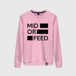 Женский свитшот Mid or feed