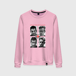 Свитшот хлопковый женский Depeche Mode - 101 For The Masses tour, цвет: светло-розовый