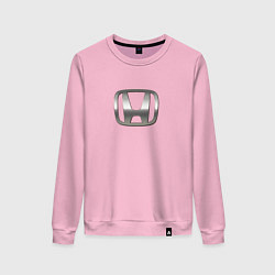 Свитшот хлопковый женский Honda sport auto silver, цвет: светло-розовый