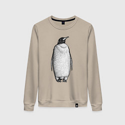 Женский свитшот Пингвин стоит анфас