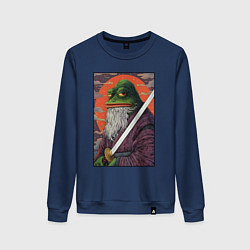 Свитшот хлопковый женский Pepe samurai, цвет: тёмно-синий