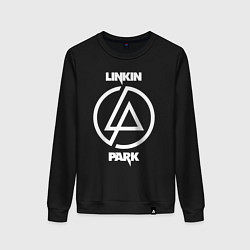 Свитшот хлопковый женский Linkin Park logo, цвет: черный