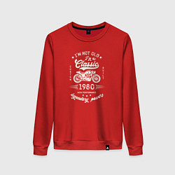 Свитшот хлопковый женский Классика 1980, цвет: красный