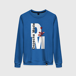 Свитшот хлопковый женский Depeche Mode - Rose Violator mode, цвет: синий