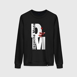 Свитшот хлопковый женский Depeche Mode - Rose Violator mode, цвет: черный