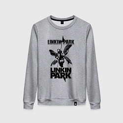 Свитшот хлопковый женский LP - hybrid theory, цвет: меланж