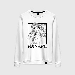 Свитшот хлопковый женский Кэнто Нанами - Магическая битва, цвет: белый