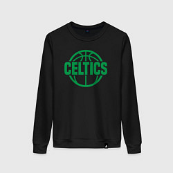 Свитшот хлопковый женский Celtics ball, цвет: черный