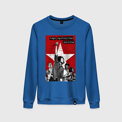 Свитшот хлопковый женский Rage Against the Machine - group, цвет: синий