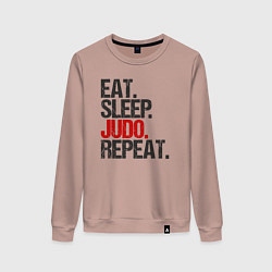 Женский свитшот Eat sleep judo repeat