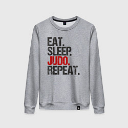 Женский свитшот Eat sleep judo repeat
