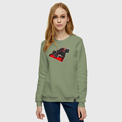 Свитшот хлопковый женский Formula-1 McLaren, цвет: авокадо — фото 2