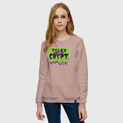 Свитшот хлопковый женский Байки из склепа, цвет: пыльно-розовый — фото 2