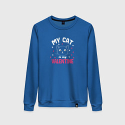 Женский свитшот My cat is my Valentine 2024