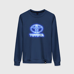 Свитшот хлопковый женский Toyota neon, цвет: тёмно-синий