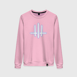 Свитшот хлопковый женский Wine and Rope W Neon Logo, цвет: светло-розовый