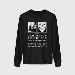 Свитшот хлопковый женский Solo Leveling Заповеди, цвет: черный