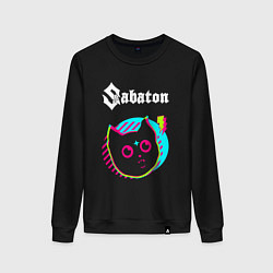 Женский свитшот Sabaton rock star cat