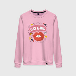 Женский свитшот Go girl lips