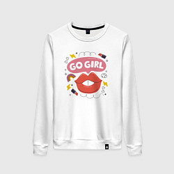 Женский свитшот Go girl lips