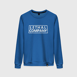 Свитшот хлопковый женский Lethal Company: Logo, цвет: синий