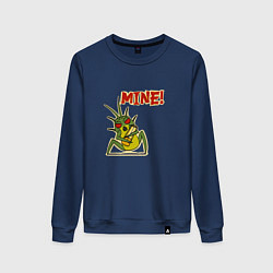 Свитшот хлопковый женский Lethal Company: Mine!, цвет: тёмно-синий